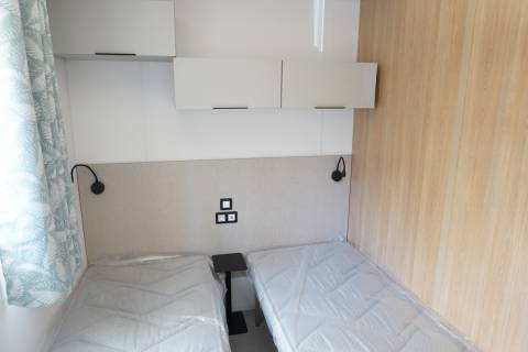 Chambre enfants du mobil home neuf sur parcelle : LOUISIANE Savanah 2021 2 chambres